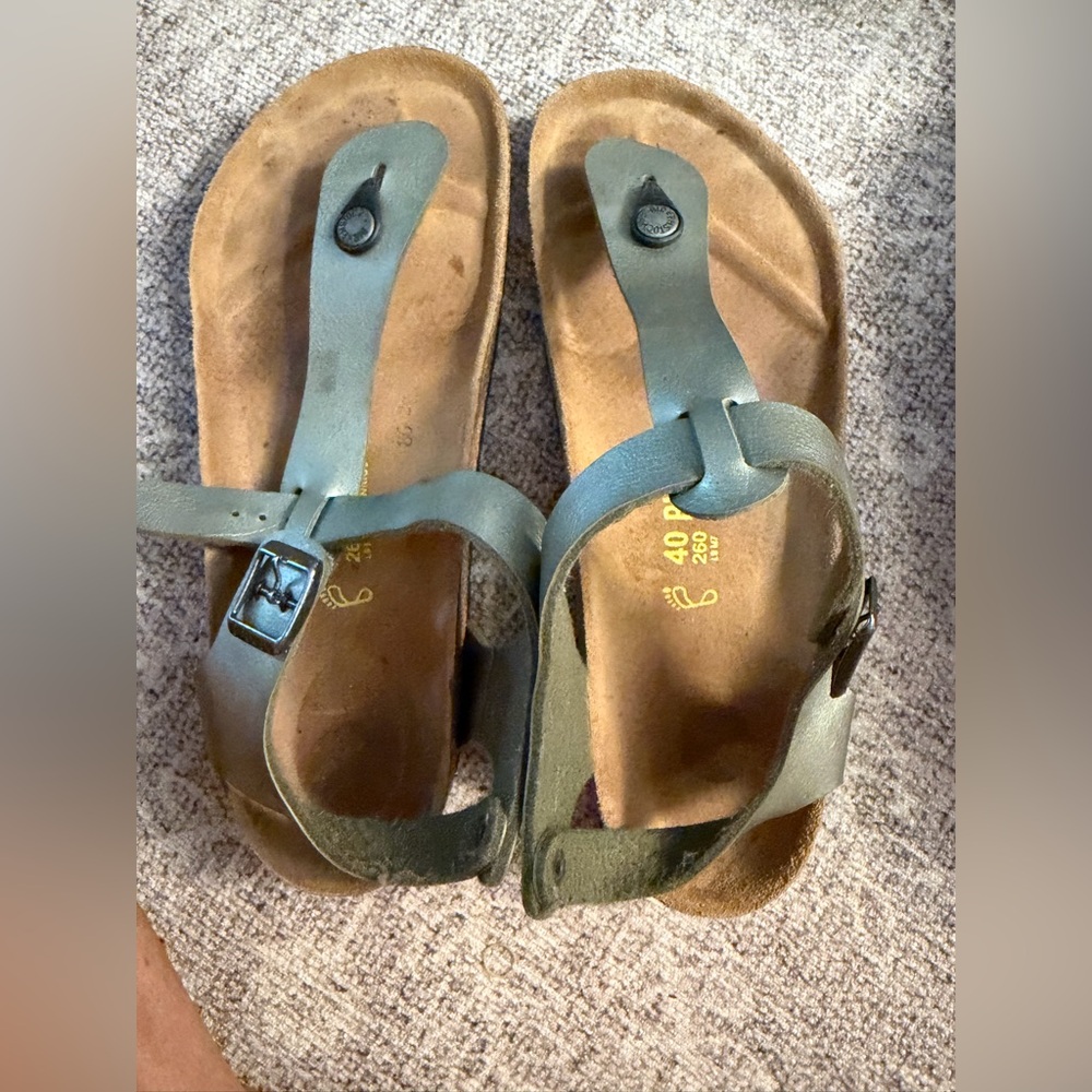 Birkenstock sandals silver with Buckle